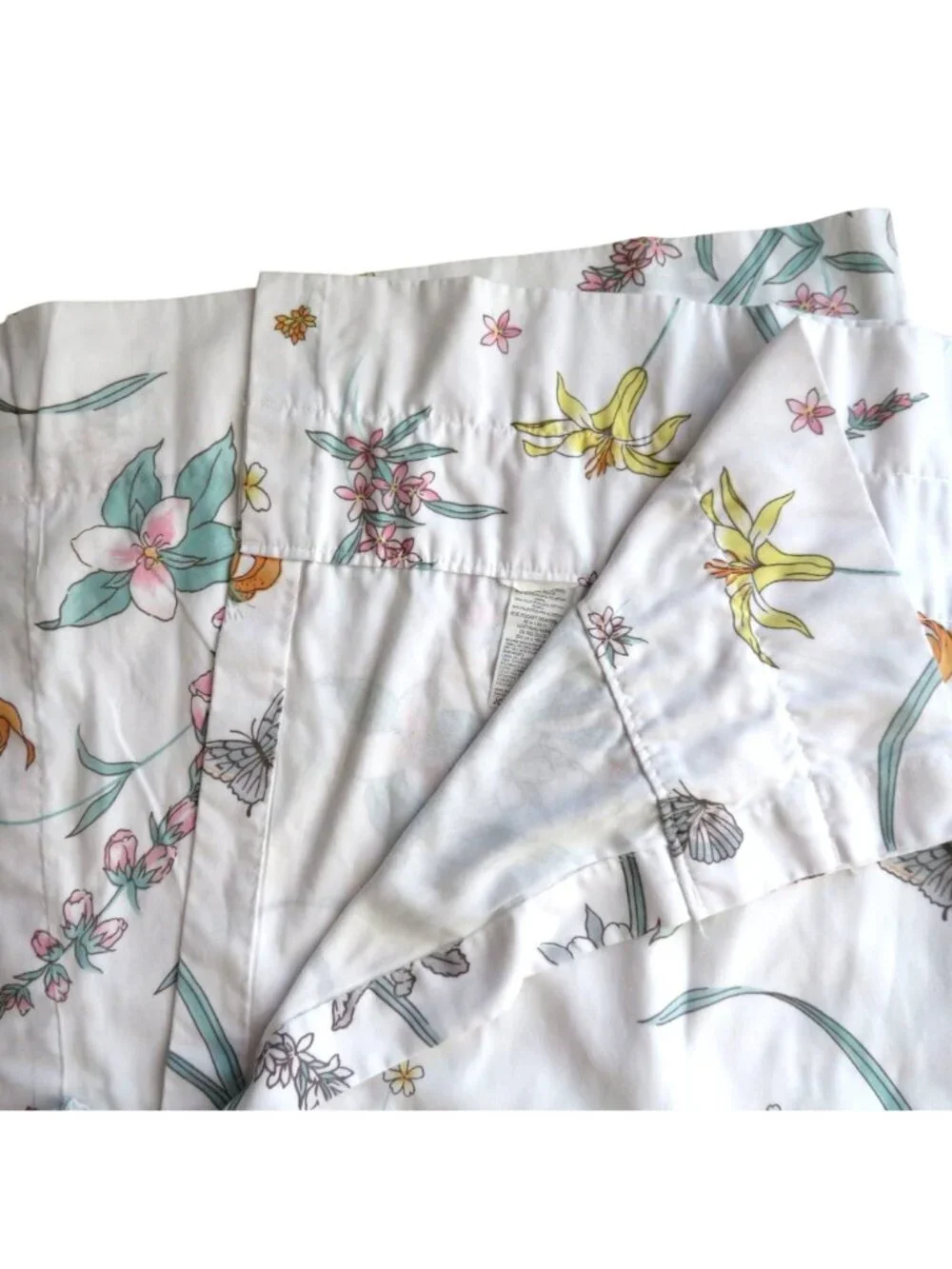Vintage JCPenney Floral Rod Pocket Draperies 80